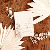 ボーホー ベイビー シャワー 招待状 | 現代の秋の花