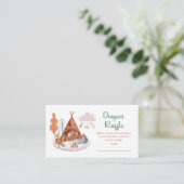 ボーホー ベイビー ボーイ ティーピーとおもちゃのシャワーディーパーラッフル エンクロージャーカード (スタンド正面)