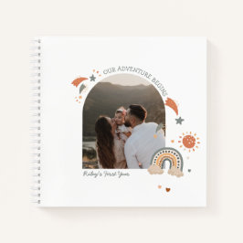 ボーホー ベイビー レインボー ファーストイヤー メモリーズ & マイルストーンズ ノートブック