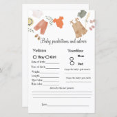 ボーホー ベイビー 予測とアドバイス 赤ちゃんシャワーゲーム (正面/裏面)