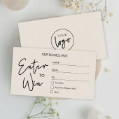 ボーホー ベージュ カンパニー ロゴ ラッフル 参加賞チケット プレイスカード