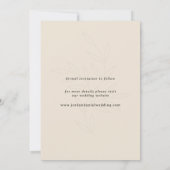 ボーホー ベージュ フォト セーブ・ザ・デート カード (裏面)