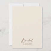 ボーホー ベージュ フラワーブーツ ブライズシャワー 招待状 (裏面)