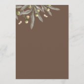 ボーホー ベージュ ボタニカル ウェディング メニュー (裏面)