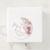 ボーホー ベージュ ローズ ピンク ポップ イット ベイビー シャワー フェイバータグ (インサイチュ)