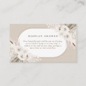ボーホー ホワイト ニュートラル ドライ フラワーリング エンクロージャーカード (正面)