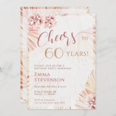 ボーホー ボエミア チェアーズ 60年 女性 60歳 誕生日 招待状 (正面/裏面)