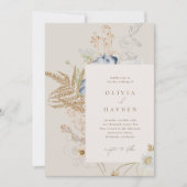 ボーホー・ボタニカル・ウェディング・インビテーション 招待状 (正面)