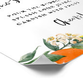 ボーホー ボタニカル オレンジとレモン ミモザ バー ポスター (角)