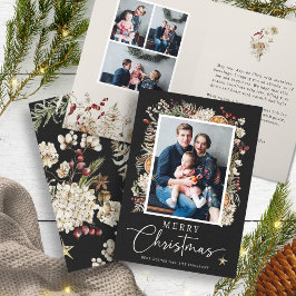 ボーホー ボタニカル クリスマス グリーティング カード