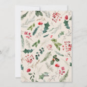 ボーホー ボタニカル フラワー アーチ ハッピー ホリデー 1枚の写真 シーズンカード (裏面)