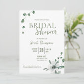 ボーホー ボタニカル ユーカリ ブライダル シャワー カスタム 招待状 (スタンド正面)