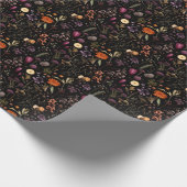 ボーホー ボタニカル ヴィンテージ プレスド フラワーズ パターン ラッピングペーパー (角)