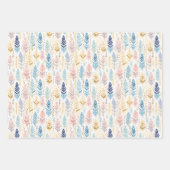 ボーホー ボヘミアンフリー オールオケージョン パステル ウォーターカラー セット ラッピングペーパーシート (正面3)