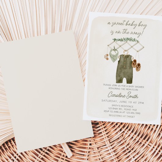 ボーホー ボーイ ベイビー服 ベイビーシャワー 招待状