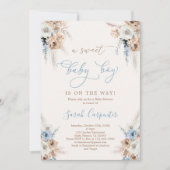 ボーホー ボーイ ベイビー シャワー 招待状 (正面)