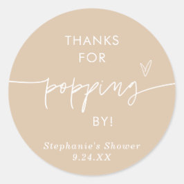 ボーホー ポップコーン ギフト, サプライズ訪問ありがとう ギフト ラウンドシール