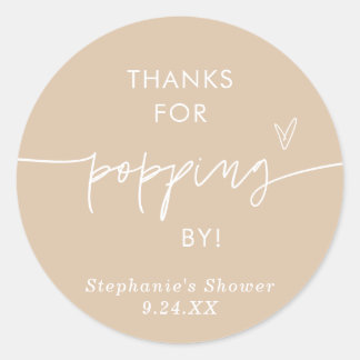 ボーホー ポップコーン ギフト, サプライズ訪問ありがとう ギフト ラウンドシール