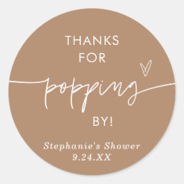 ボーホー ポップコーン ギフト, サンキュー ポッピング バイ ギフト ラウンドシール