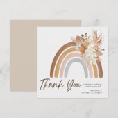 ボーホー ポンパス グラス ミューテッド レインボー サンクス カード (正面/裏面)