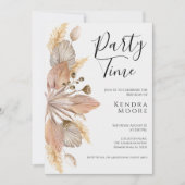 ボーホー ポンパス グラス 誕生日 招待状 どんな年齢にも (正面)