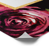 ボーホー マルサラ ディープ レッド ローズ フォト プロップ フレーム ポスター (角)