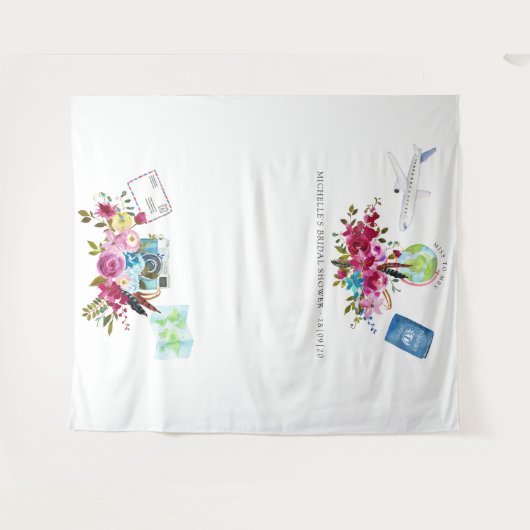 ボーホー ミス トゥ ミセス ブライダル シャワー フォト ブース タペストリー (正面(横))