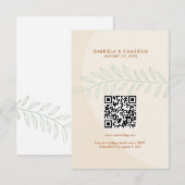 ボーホー ミニマリスト アーストーン ウェディング エンクロージャーカード (正面/裏面)