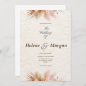 ボーホー ミニマリスト ウェディング 招待状 (正面/裏面)