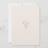 ボーホー ミニマリスト テラコッタ ウェディング 招待状 (裏面)