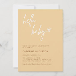 ボーホー ミニマリスト ベビーシャワー ジェンダーニュートラル 招待状