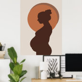 ボーホー ミニマリスト 妊娠の旅 ポスター デコレーション (ホームオフィス)