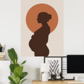 ボーホー ミニマリスト 妊娠の旅 ポスター デコレーション (ホームオフィス)