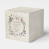 ボーホー ミューテッド フォール フローラル ブライダル シャワー フェイバーボックス (正面サイド)