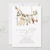 ボーホー メリー リトル ベイビー クローズ ラウンジ ベイビー シャワー 招待状 (正面)