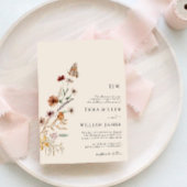 ボーホー モノグラム ウェディング インビテーション