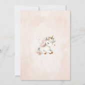 ボーホー ユニコーン マジカル ガール 6歳の誕生日パーティー招待状 招待状 (裏面)