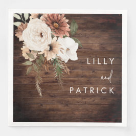 ボーホー ラスティック ウッド フローラル ウェディング レセプション パーティー