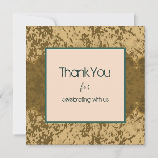 ボーホー ラスティック スプラッター ティール フレーム デザイン (正面)