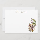 ボーホー ラスティック ネイチャー ボタニカル オーダーメイド ブライズシャワー サンキューカード (正面)