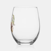 ボーホー ラスティック ネイチャー ボタニカル カスタム ブライダル シャワー ステムなしワイングラス (左)