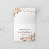 ボーホー ラスティック パンプキン 秋の恋 折りたたみ カード (内部)