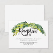 ボーホー ラスティック フラワール ウェディング レセプション カード (正面/裏面)