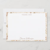 ボーホー ラスティック メドウ フラワーズ フラワーブライダルシャワー サンキューカード (正面)