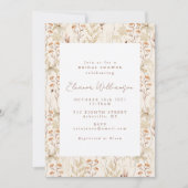 ボーホー ラスティック メドウ フラワーズ フローラル ブライダル シャワー 招待状 (正面)