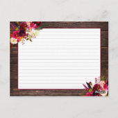 ボーホー ラスティック レシピ カード (裏面)