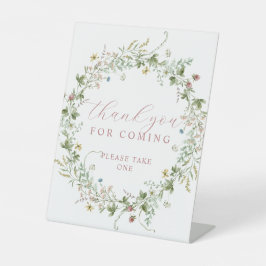 ボーホー ラスティック ワイルドフラワーズ サンクス フォー カミング サイン