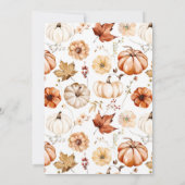 ボーホー ラスト ベージュ フラワー ゴールド フレーム ウェディング 招待状 (裏面)