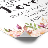 ボーホー ラブを広げて 、好意のサイン、ウェディングギフト ポスター (角)