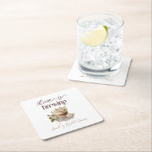 ボーホー ラブ は 開花中... フラワーブライダルシャワーブランチ スクエアペーパーコースター (インサイチュ)